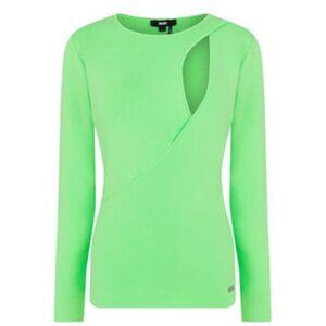 DKNY cut out green sweater S NWT